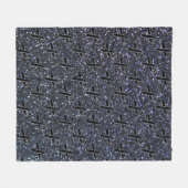 Zwart lintbewustzijn Midnight Blue Fleece Deken (Voorkant (Horizontaal))