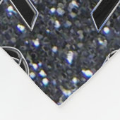 Zwart lintbewustzijn Midnight Blue Fleece Deken (Hoek)