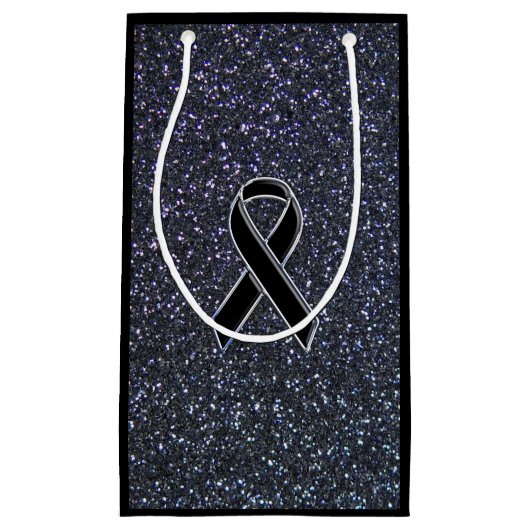 Zwart lintbewustzijn Midnight Blue Klein Cadeauzakje (Voorkant)