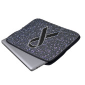 Zwart lintbewustzijn Midnight Blue Laptop Sleeve (Voorkant onderkant)