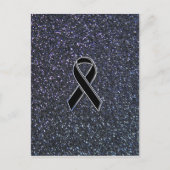 Zwart lintdecor briefkaart (Voorkant)