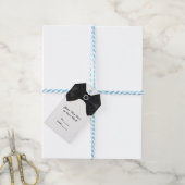 Zwart lintkoolstof Bow & diamanten Elegant Chic Gl Cadeaulabel (Met Touw)