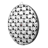 Zwart lintpatroon dartbord (Voorkant Rechts)