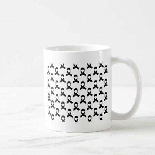 Zwart lintpatroon koffiemok (Rechts)