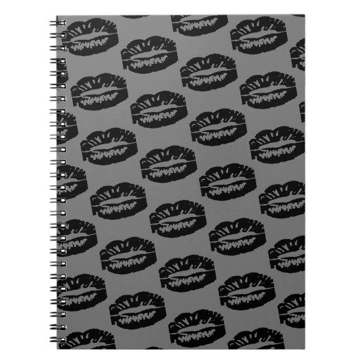 Zwart Lippenpatroon Notitieboek (Voorkant)
