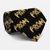 Zwart Liquid Gold Promposal Prom Stropdas (Opgerold)