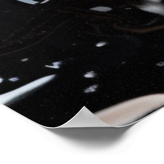 Zwart Liquid Harmony Poster (Hoek)