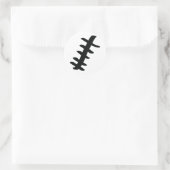 zwart litteken ronde sticker (Tas)