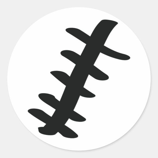 zwart litteken ronde sticker (Voorkant)