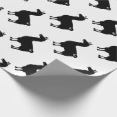 Zwart llamppakpapier cadeaupapier (Hoek)