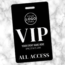 Zwart Logo All Access Pass Evenement VIP Badge