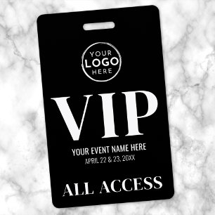 Zwart Logo All Access Pass Evenement VIP Badge