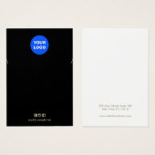 Zwart: Logo-armbandkaart toevoegen Visitekaartje (Voorkant /achterkant)