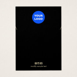 Zwart: Logo-armbandkaart toevoegen Visitekaartje