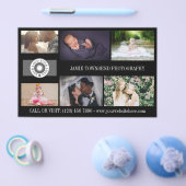 Zwart Logo Collage Professionele Fotograaf QR Flyer (Enkel)