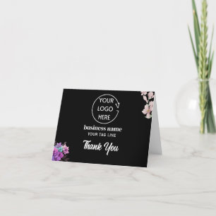 Zwart logo corporate bedrijf klant Zakelijk Bedankkaart