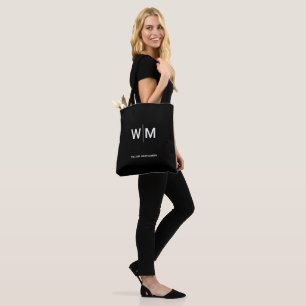 Zwart Logo Met Merknaam Bedrijfsorganisatie Tote Bag