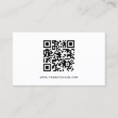 Zwart Logo Minimalistische QR-code Visitekaartje (Achterkant)