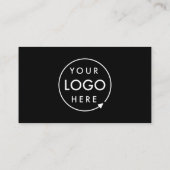 Zwart Logo | Moderne Sociale Media Pictogrammen Visitekaartje (Achterkant)