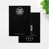 Zwart Logo Oorbel Display Houder QR Code Visitekaartje (Bureau)