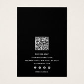Zwart Logo Oorbel Display Houder QR Code Visitekaartje (Achterkant)