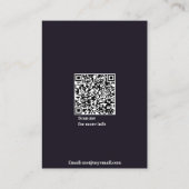 Zwart Logo Oorbel Display Kaart Visitekaartje (Achterkant)