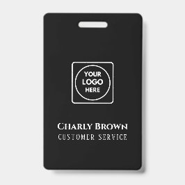 Zwart logo op maat | Moderne gepersonaliseerde wer Badge