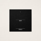 Zwart Logo Social Media Professional Hang Label Vierkante Visitekaartjes (Achterkant)