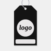 Zwart Logo Tekst Zakelijk Product Prijs Label Labe Cadeaulabel (Achterkant)