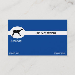 Zwart logo van een oud hert visitekaartje