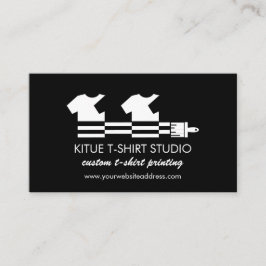 Zwart Logo Warmteoverdracht Vinyl Shirt Visitekaartje