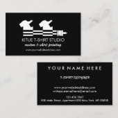 Zwart Logo Warmteoverdracht VinylShirt Visitekaartje (Voorkant / Achterkant)