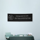Zwart Logo | Zakelijk Modern Professioneel 2,5m Spandoek (Beurs)
