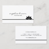 Zwart Lotus Flower Visitekaartje (Voorkant / Achterkant)