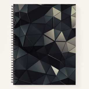 Zwart Low-Poly Bullet Journal / Lined Notitieboek