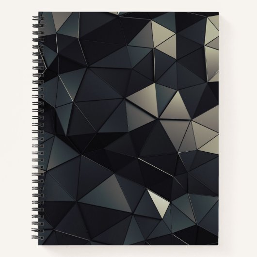 Zwart Low-Poly Bullet Journal / Lined Notitieboek (Voorkant)