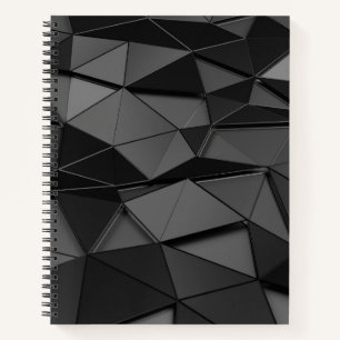 Zwart Low-Poly Bullet Journal / Lined Notitieboek
