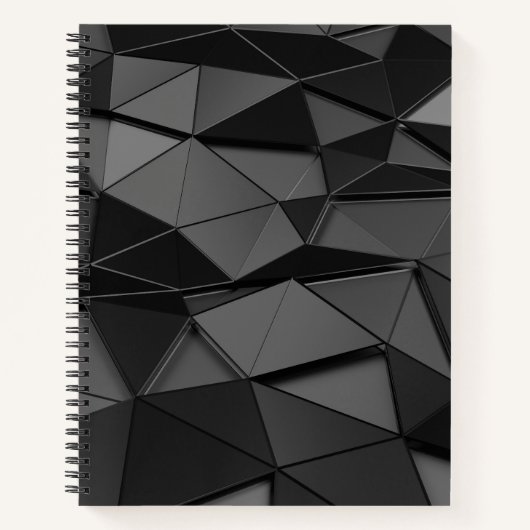 Zwart Low-Poly Bullet Journal / Lined Notitieboek (Voorkant)