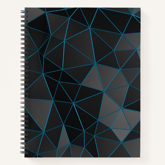 Zwart Low-Poly Bullet Journal / Lined Notitieboek (Voorkant)