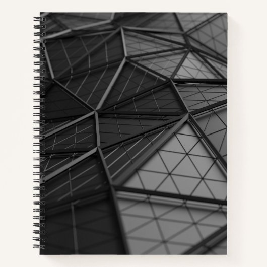 Zwart Low-Poly Bullet Journal / Lined Notitieboek (Voorkant)