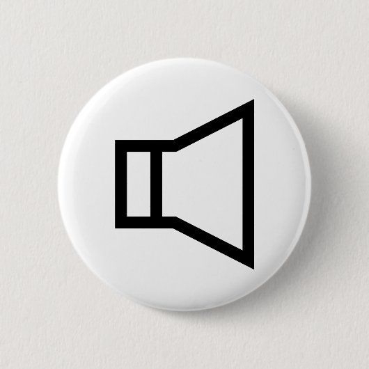 zwart luidsprekerpictogram ronde button 5,7 cm (Voorkant)