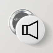 zwart luidsprekerpictogram ronde button 5,7 cm (Voorkant /achterkant)