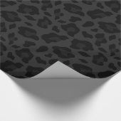 Zwart luipaard patroon Dierenprint Cadeaupapier (Hoek)