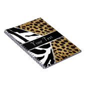 Zwart Luipaard Zebra Spiraal Notebook Notitieboek (Rechterzijde)