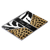 Zwart Luipaard Zebra Spiraal Notebook Notitieboek (Linkerzijde)