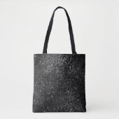 Zwart luipaardprint minimal dierpatroon tote bag (Voorkant)