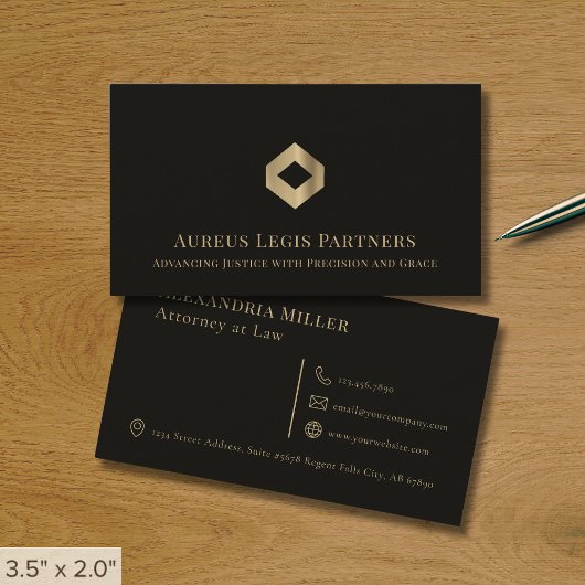 Zwart Luxe Logo Visitekaartje