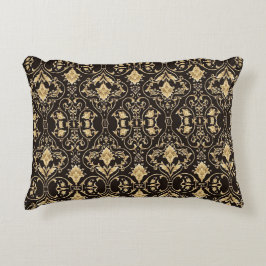 Zwart luxe patroon accent kussen