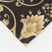 Zwart Luxe Patroon Fleece Deken. (Hoek)