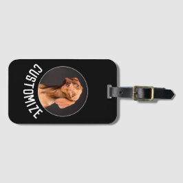 Zwart Maak uw eigen aangepaste foto-Afbeelding of  Bagagelabel